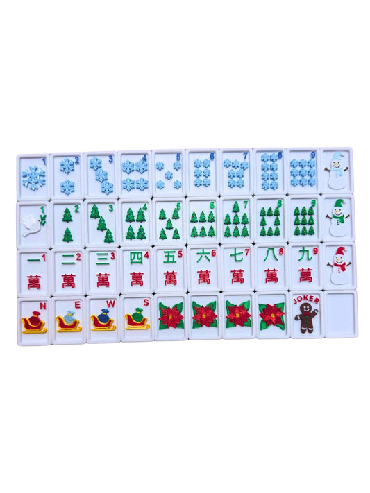 Layout of Christmas Theme Mahjong Tiles