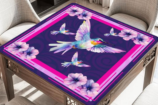 Hummingbird Blossoms Mahjong Mat