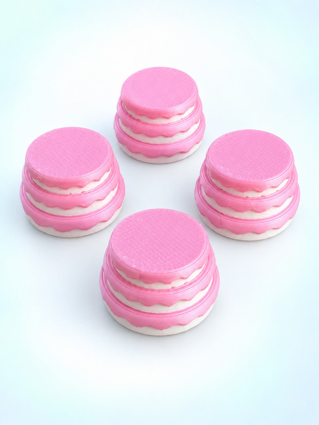 Cake mahjong trinkets, 3D printed by Spools