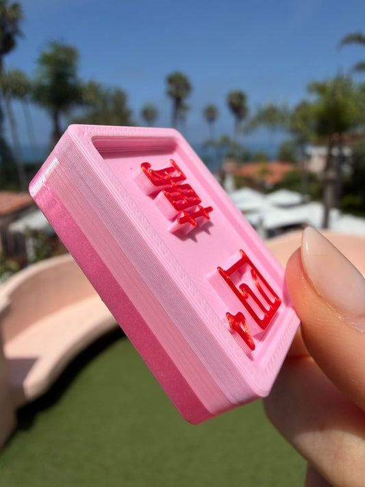 A flamingo tile close up 