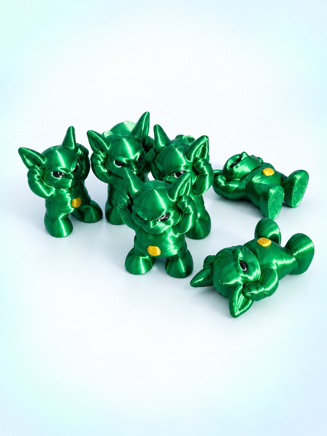 Set of goblin mahjong trinkets, 3D printed by Spools
