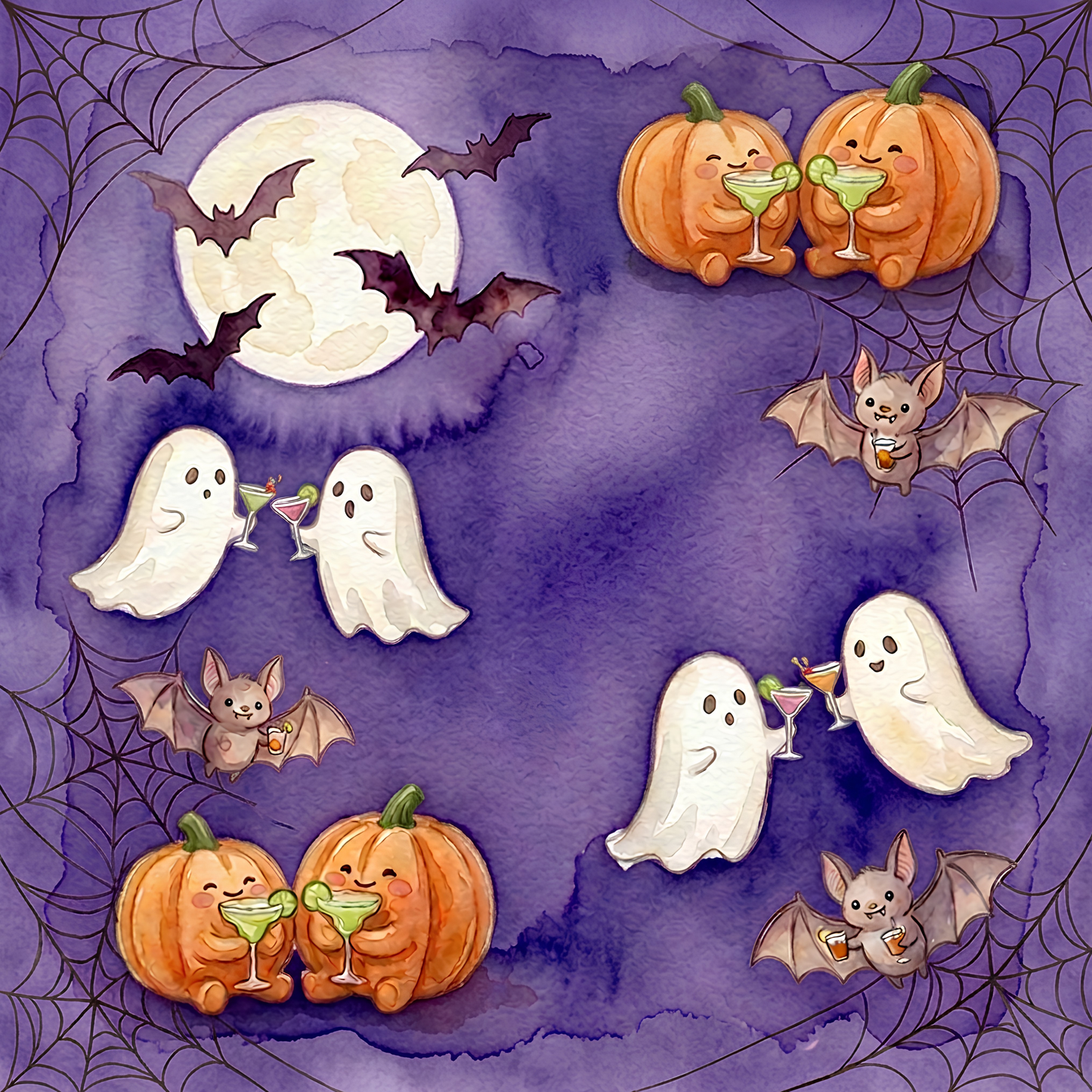 Halloween Happy Hour Neoprene Mahjong Mat