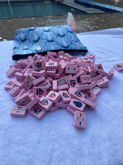 Blue Mahjong Tile Carrying Case
