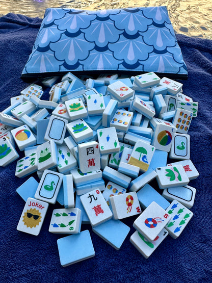 Blue Mahjong Tile Carrying Case