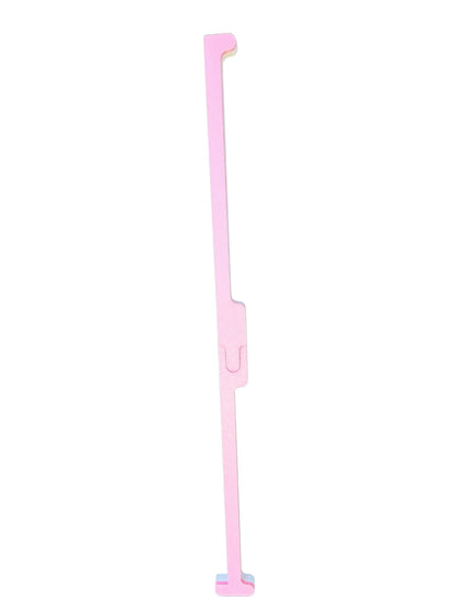 A travel mahjong pusher that is full-size at 20 inches long but splits in two for travel and has built in points for durability