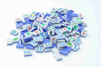 Pile of full-size Spools Compass mahjong tiles in Silk Purple