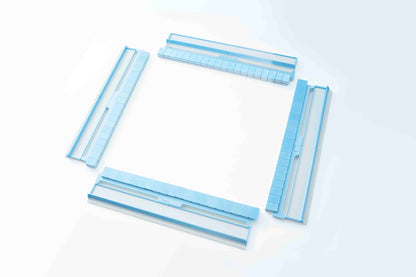 Tiles, Racks, and Pushers for the light blue pool mahjong set