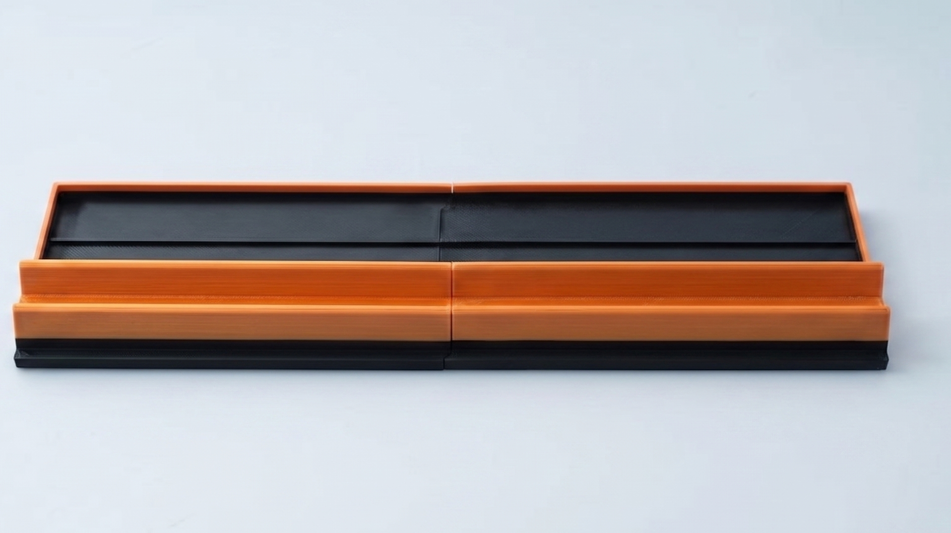 A set if two player mahjong racks in a halloween colorway