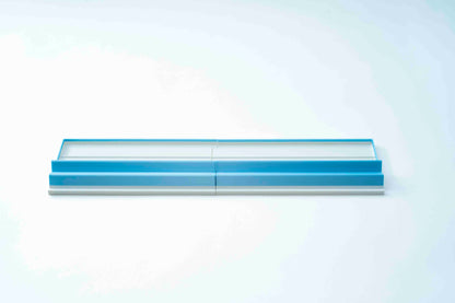 White and light blue two player mahjong racks 
