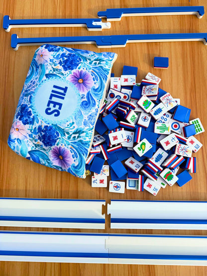 Travel Mahjong Tiles - Red White and Blue