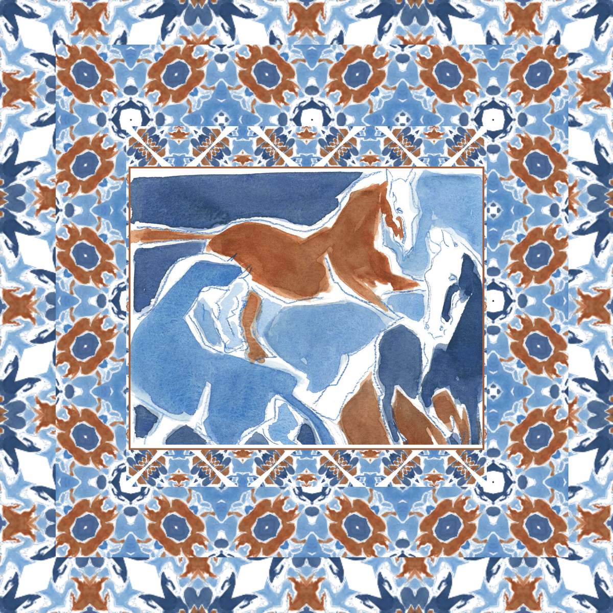 Wild Horses Artist Collab Leatherette Mahjong Mat
