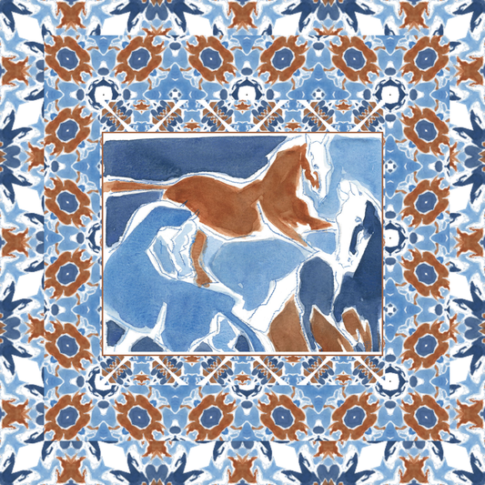 Wild Horses Artist Collab Leatherette Mahjong Mat