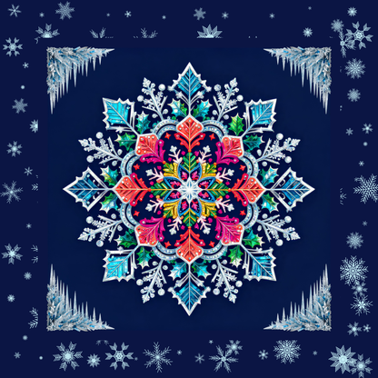 Winter Wonderland Neoprene Mahjong Mat