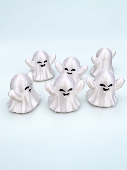 Ghost mahjong trinkets, 3D printed by Spools