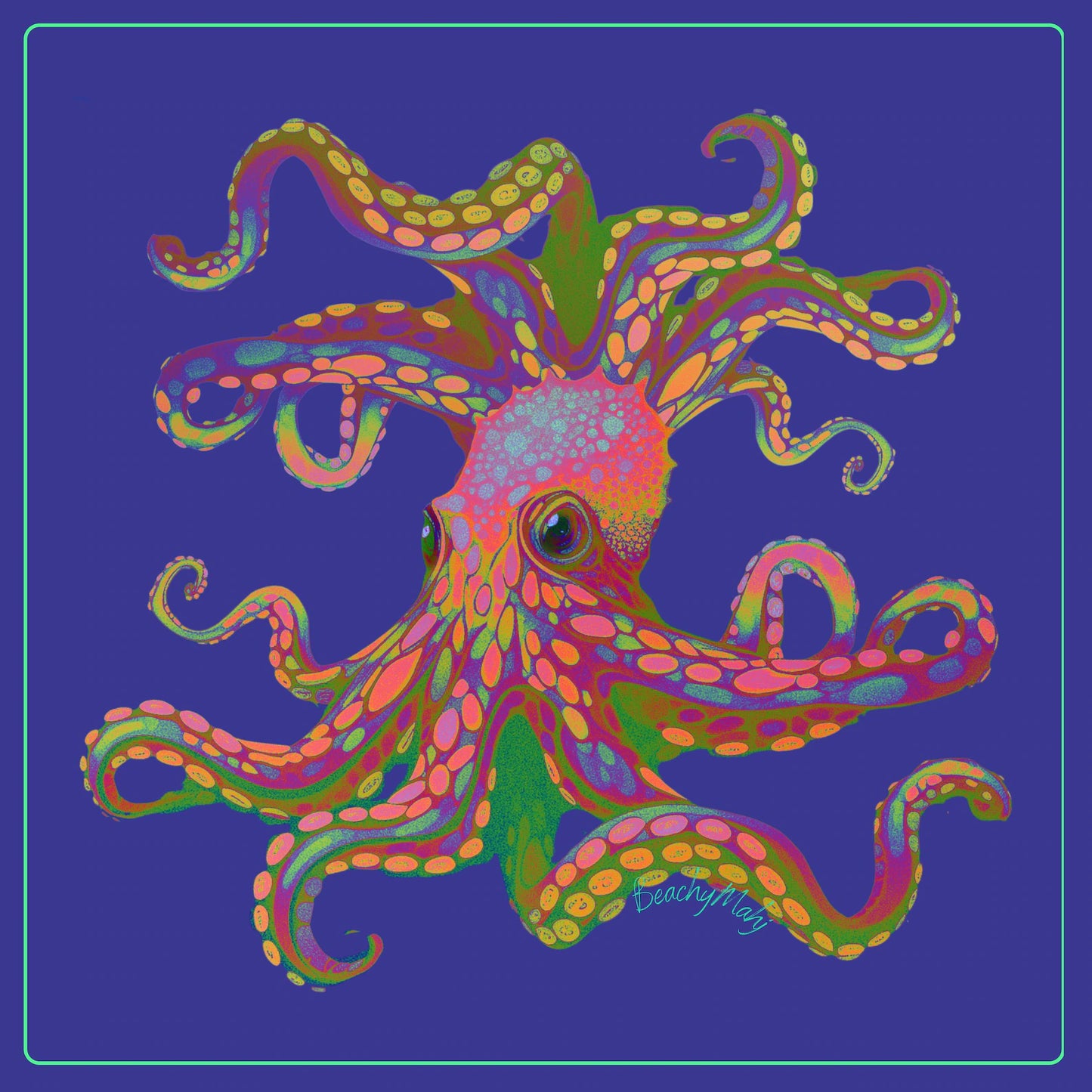 Mahjong Mat - Octopus by Beachy Mahj