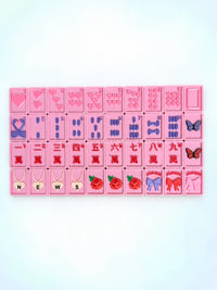 Spools Flamingo mahjong set in pink